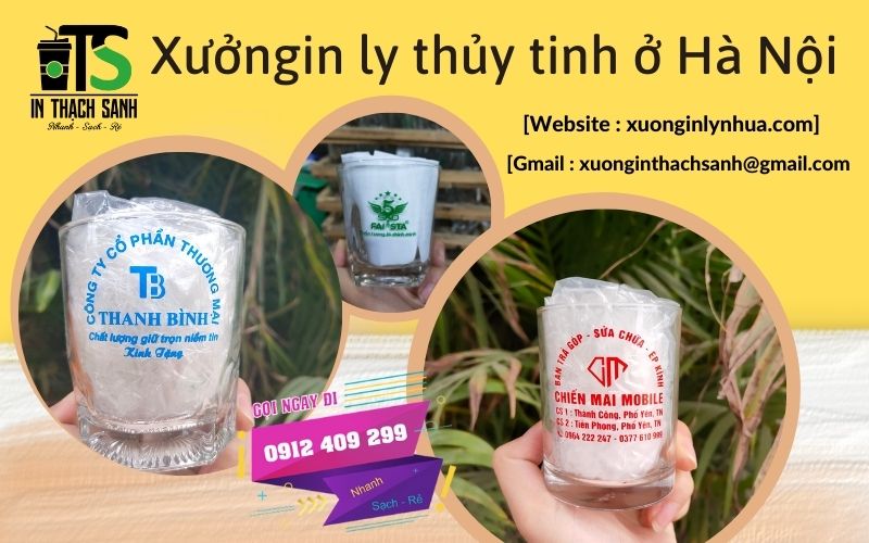 In cốc thủy tinh ở Hà Nội